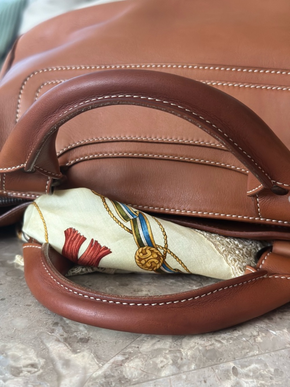 CÉLINE Boogie Bag Cognac Leather Satchel | Vintage Old Céline | Michael Kors Era - Picture 7 of 14